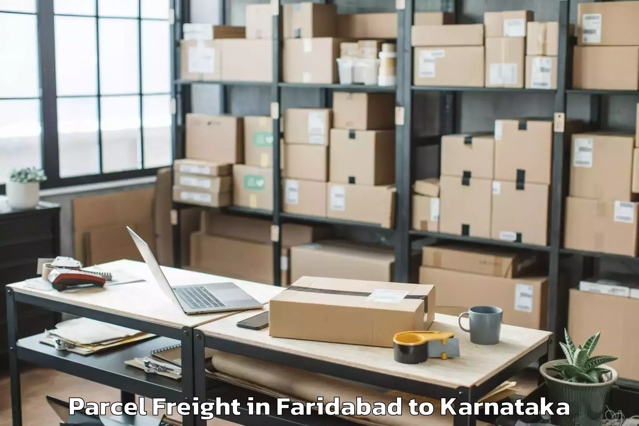 Top Faridabad to Hukeri Parcel Freight Available